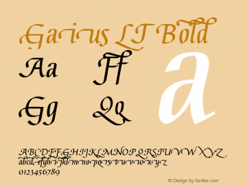 Gaius LT Bold Version 001.000图片样张