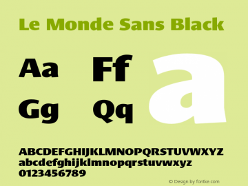 Le Monde Sans Black Version 001.000图片样张