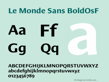 Le Monde Sans Bold OsF Version 001.000图片样张