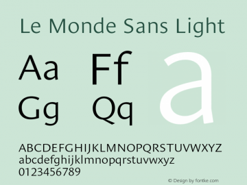 Le Monde Sans Light Version 001.000图片样张
