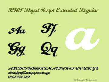 LHF Royal Script Extended Version 1.00 April 21, 2018, initial release图片样张