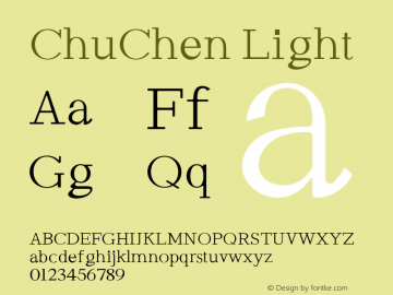 ChuChen Light Version 1.036;hotconv 1.0.109;makeotfexe 2.5.65596图片样张