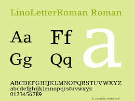 LinoLetterRoman Version 1.00图片样张