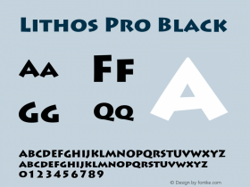 Lithos Pro Regular Bold OTF 1.017;PS 001.000;Core 1.0.27;makeotf.lib1.3.1图片样张