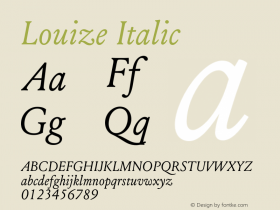 Louize Italic Version 001.000图片样张