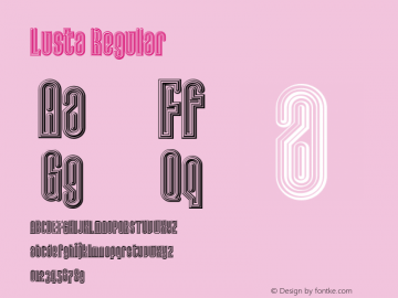 Lusta Regular Version 001.000 Font Sample