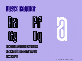 Lusta Regular Version 001.000 Font Sample