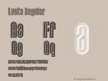 Lusta Regular Version 1.00 Font Sample