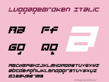 LuggageBroken Italic Version 001.000图片样张