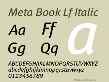 Meta-Book Lf Italic Version 4.301图片样张