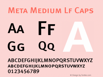 Meta-Medium Lf Caps Version 4.301图片样张