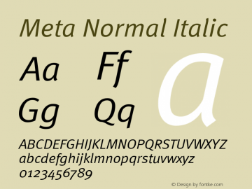 Meta-Normal Italic Version 4.301图片样张
