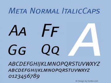 Meta-Normal ItalicCaps Version 4.301图片样张