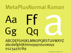 MetaPlusNormal Roman Macromedia Fontographer 4.1.4 16/3/04图片样张