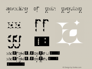 Speaking of Rain Regular Version 1.0 Font Sample