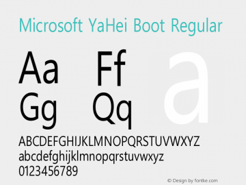 Microsoft YaHei Boot Version 1.36图片样张