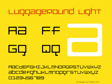 LuggageRound Light Version 001.000 Font Sample