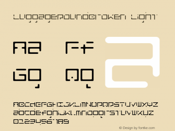 LuggageRoundBroken Light Version 001.000 Font Sample