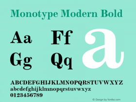 ModernMT-Bold OTF 1.0;PS 001.000;Core 1.0.22图片样张