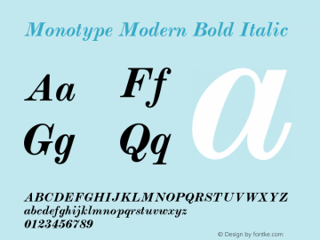 ModernMT-BoldItalic OTF 1.0;PS 001.000;Core 1.0.22图片样张