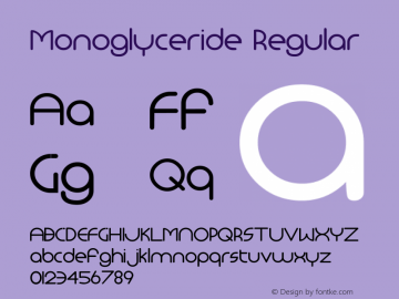 Monoglyceride Version Macromedia Fontograp图片样张