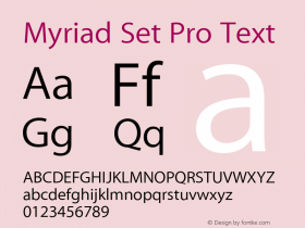 Myriad Set Pro Text 10.0d15e1图片样张