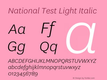 National Test-LightItalic 2.001图片样张