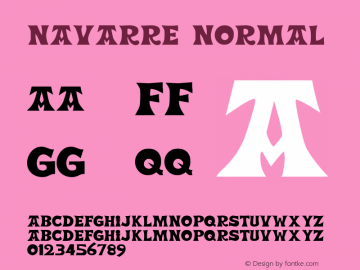 Navarre  Normal Macromedia Fontographer 4.1.4 5/7/01图片样张