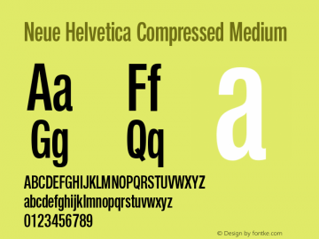 Neue Helvetica 69 Compressed Medium 001.000图片样张