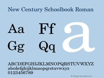 NewCenturySchlbk-Roman OTF 1.0;PS 003.000;Core 1.0.22图片样张