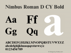 NimbusRomDCY-Bold 001.005图片样张
