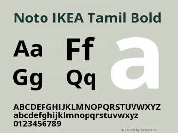 Noto IKEA Tamil Bold Version 1.0图片样张