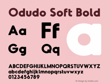 OdudoSoft-Bold Version 1.500;PS 001.500;hotconv 1.0.88;makeotf.lib2.5.64775图片样张