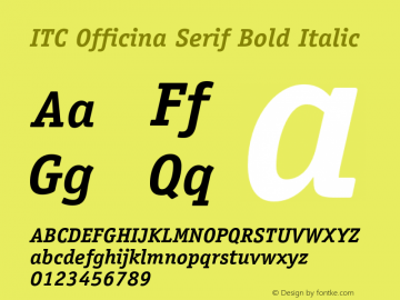 OfficinaSerif-BoldItalic OTF 1.0;PS 001.000;Core 1.0.22图片样张