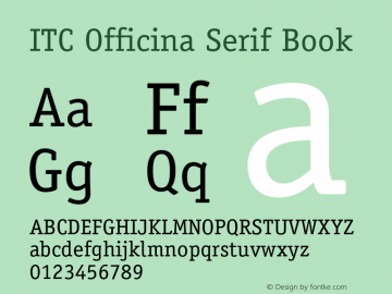 OfficinaSerif-Book OTF 1.0;PS 001.000;Core 1.0.22图片样张