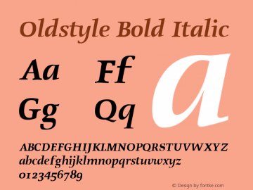 Oldstyle Bold Italic Altsys Metamorphosis:12/20/95图片样张