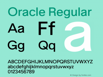 Oracle Regular Version 1.020图片样张