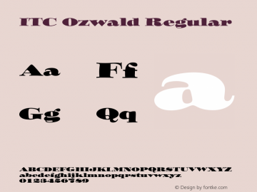 Ozwald OTF 1.0;PS 001.000;Core 1.0.22图片样张