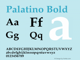 Palatino Bold 001.003图片样张
