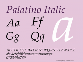 Palatino Italic 3.8图片样张