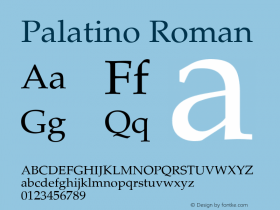 Palatino Roman 001.002图片样张