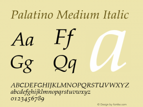 Palatino Italic Old Style Figures 001.001图片样张
