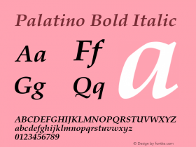 Palatino-BoldItalic 002.000图片样张