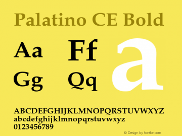 PalatinoCE-Bold OTF 1.0;PS 002.001;Core 1.0.22图片样张