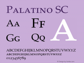 Palatino-SC OTF 1.0;PS 001.001;Core 1.0.22图片样张