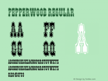 Pepperwood-Regular OTF 1.0;PS 001.001;Core 1.0.22图片样张