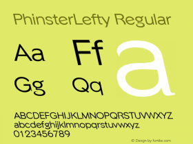 PhinsterLefty Regular Altsys Fontographer 3.5  7/16/96图片样张