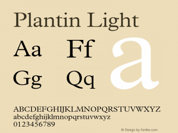 Plantin Light Version 001.002图片样张