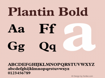 Plantin-Bold Version 1.00图片样张