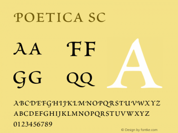 Poetica-RomanSmallCaps OTF 1.0;PS 001.000;Core 1.0.22图片样张